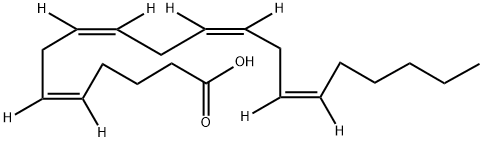 5Z,8Z,11Z,14Z-EICOSATETRAENOIC-5,6,8,9,11,12,14,15-D8 ACID Structural