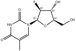 1-[(2R,3S,4R,5R)-3-Fluoro-4-hydroxy-5-(hydroxymethyl)oxolan-2-yl]-5-methylpyrimidine-2,4-dione Structural