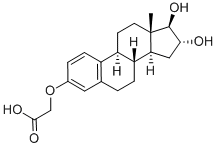 1,3,5[10]-ESTRATRIENE-3,16ALPHA,17BETA-TRIOL 3-CARBOXYMETHYL ETHER Structural