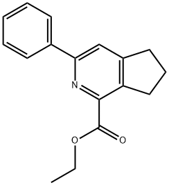 ETHYL 3-PHENYL-6,7-DIHYDRO-5H-CYCLOPENTA[C]PYRIDINE-1-CARBOXYLATE Structural