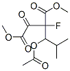 dimethyl 2-(1-acetyloxy-2-methyl-propyl)-2-fluoro-3-oxo-butanedioate Structural
