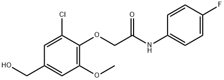 2-[2-CHLORO-4-(HYDROXYMETHYL)-6-METHOXYPHENOXY]-N-(4-FLUOROPHENYL)-ACETAMIDE Structural