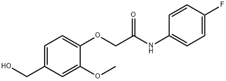 ACETAMIDE, N-(4-FLUOROPHENYL)-2-[4-(HYDROXYMETHYL)-2-METHOXYPHENOXY]- Structural