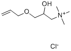 [(3-allyloxy-2-hydroxy)propyl]trimethylammonium chloride  Structural