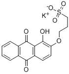 1-Propanesulfonic acid, 3-((9,10-dihydro-1-hydroxy-9,10-dioxo-2-anthra cenyl)oxy)-, potassium salt