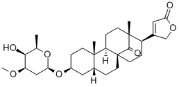 3β-[(2,6-Dideoxy-3-O-methyl-β-D-lyxo-hexopyranosyl)oxy]-14-oxo-8,15-cyclo-14,15-seco-5β-card-20(22)-enolide Structural