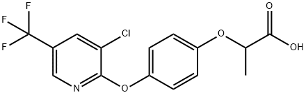 2-[4-[3-chloro-5-(trifluoromethyl)pyridin-2-yl]oxyphenoxy]propanoic acid Structural