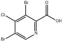 3,5-Dibromo-4-chloropyridine-2-carboxylic acid Structural