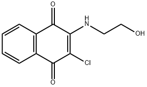 2-chloro-3-[(2-hydroxyethyl)amino]-1,4-naphthoquinone Structural