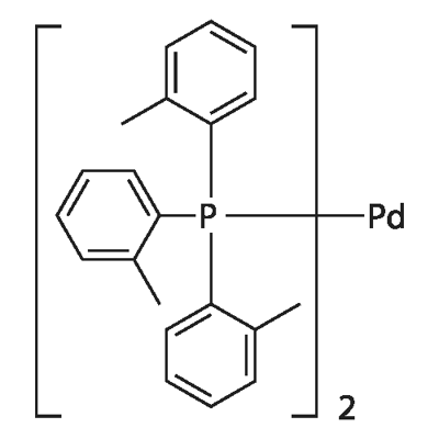 Bis[Tris(2-methylphenyl)phosphine]palladium Structural