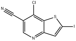 7-CHLORO-2-IODOTHIENO[3,2-B]PYRIDINE-6-CARBONITRILE Structural