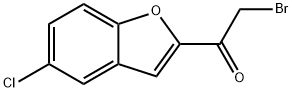 2-BROMO-1-(5-CHLORO-1-BENZOFURAN-2-YL)ETHANONE Structural