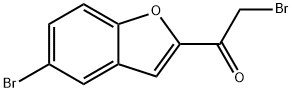 2-BROMO-1-(5-BROMO-1-BENZOFURAN-2-YL)-1-ETHANONE Structural