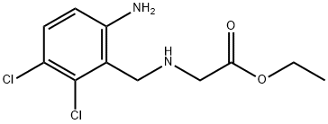 Ethyl N-(2,3-dichloro-6-aminobenzyl)glcycine Structural Picture