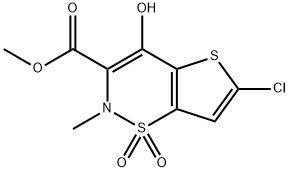 6-Chloro-4-hydroxy-2-methyl-2H-thieno[2,3-e]-1,2-thiazine-3-carboxylic acid methyl ester 1,1-dioxide Structural Picture