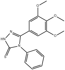 4-Phenyl-5-(3,4,5-trimethoxy-phenyl)-4H-[1,2,4]triazole-3-thiol Structural