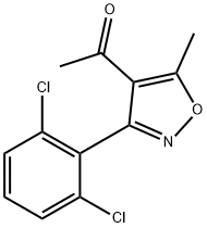 1-[3-(2,6-DICHLOROPHENYL)-5-METHYLISOXAZOL-4-YL]ETHAN-1-ONE Structural