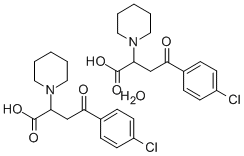 alpha-(2-(4-Chlorophenyl)-2-oxoethyl)-1-piperidineacetic acid hydrate  (2:1)