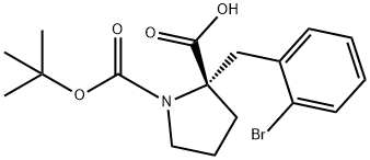 BOC-(S)-ALPHA-(2-BROMOBENZYL)-PROLINE Structural