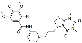 N-[1-[3-(1,3-dimethyl-2,6-dioxo-purin-7-yl)propyl]pyridin-5-yl]-3,4,5- trimethoxy-benzamide bromide Structural