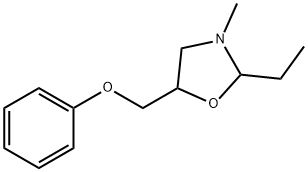 Oxazolidine, 2-ethyl-3-methyl-5-(phenoxymethyl)- (9CI) Structural