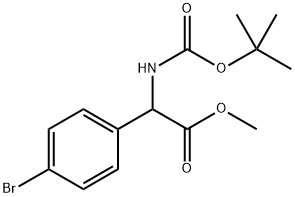 (4-Bromophenyl)-tert-butoxycarbonylaminoacetic acid methyl ester Structural