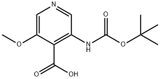 3-(TERT-BUTOXYCARBONYLAMINO)-5-METHOXYISONICOTINIC ACID Structural