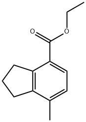 2,3-Dihydro-7-methyl-1H-indene-4-carboxylic acid ethyl ester Structural