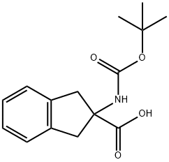 N-BOC-2-AMINOINDANE-2-CARBOXYLIC ACID Structural