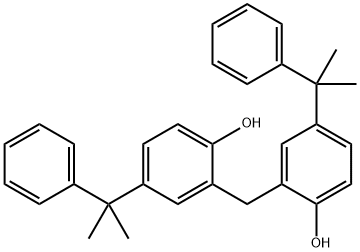 2,2'-methylenebis[4-(1-methyl-1-phenylethyl)phenol] Structural