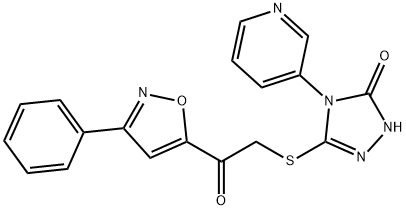 2-{[5-HYDROXY-4-(3-PYRIDINYL)-4H-1,2,4-TRIAZOL-3-YL]SULFANYL}-1-(3-PHENYL-5-ISOXAZOLYL)-1-ETHANONE