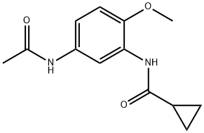 Cyclopropanecarboxamide, N-[5-(acetylamino)-2-methoxyphenyl]- (9CI) Structural