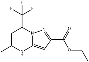 ethyl 5-methyl-7-(trifluoromethyl)-4,5,6,7-tetrahydropyrazolo[1,5-a]pyrimidine-2-carboxylate Structural