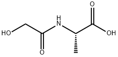 L-Alanine, N-(hydroxyacetyl)- (9CI) Structural