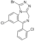 1-Bromo-8-chloro-6-(2-chlorophenyl)-4H-(1,2,4)triazolo(4,3-a)(1,4)benz odiazepine