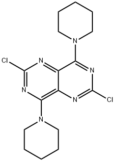 2,6-Dichloro-4,8-dipiperidinopyrimidino[5,4-d]pyrimidine Structural