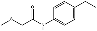 Acetamide, N-(4-ethylphenyl)-2-(methylthio)- (9CI) Structural