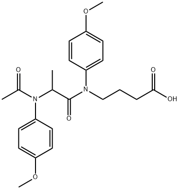 N-(N-Acetyl-2-(p-anisidino)propionyl)-4-(p-anisidino)butyric acid
