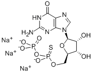 Guanosine-5'-O-(1-thiodiphosphate), RP-isomer sodium salt Structural
