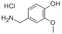 4-Hydroxy-3-methoxybenzylamine hydrochloride Structural Picture