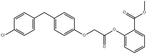 Benzoic acid, 2-(((4-((4-chlorophenyl)methyl)phenoxy)acetyl)oxy)-, met hyl ester