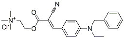 [2-[[2-cyano-3-[4-[ethylbenzylamino]phenyl]-1-oxoallyl]oxy]ethyl]trimethylammonium chloride     