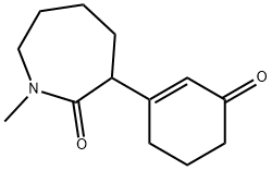 hexahydro-1-methyl-3-(3-oxo-1-cyclohexen-1-yl)-2H-azepin-2-one Structural