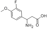 3-AMINO-3-(3-FLUORO-4-METHOXY-PHENYL)-PROPIONIC ACID Structural