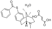 Benzenecarbothioic acid, S-(1,2,3,4,5,6-hexahydro-3,6,11-trimethyl-2,6 -methano-3-benzazocin-8-yl) ester, (2-alpha,6-alpha,11R*)-, (+-)-, (E) -2-butenedioate (1:1), hydrate