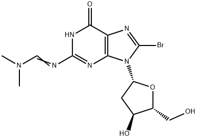 8-BROMO-N2-(DIMETHYLAMINOMETHYLIDENE)-2'-DEOXYGUANOSINE Structural