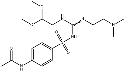 Acetamide, N-(4-(((((2,2-dimethoxyethyl)amino)((2-(dimethylamino)ethyl )amino)methylene)amino)sulfonyl)phenyl)- Structural