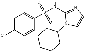 Benzenesulfonamide, 4-chloro-N-(1-cyclohexyl-1H-imidazol-2-yl)- Structural