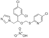 Pyridine, 5-chloro-2-(((1-(2,4-dichlorophenyl)-2-(1H-imidazol-1-yl)eth oxy)methyl)thio)-, mononitrate