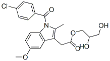 1H-Indole-3-acetic acid, 1-(4-chlorobenzoyl)-5-methoxy-2-methyl-,2,3-d ihydroxypropyl ester Structural